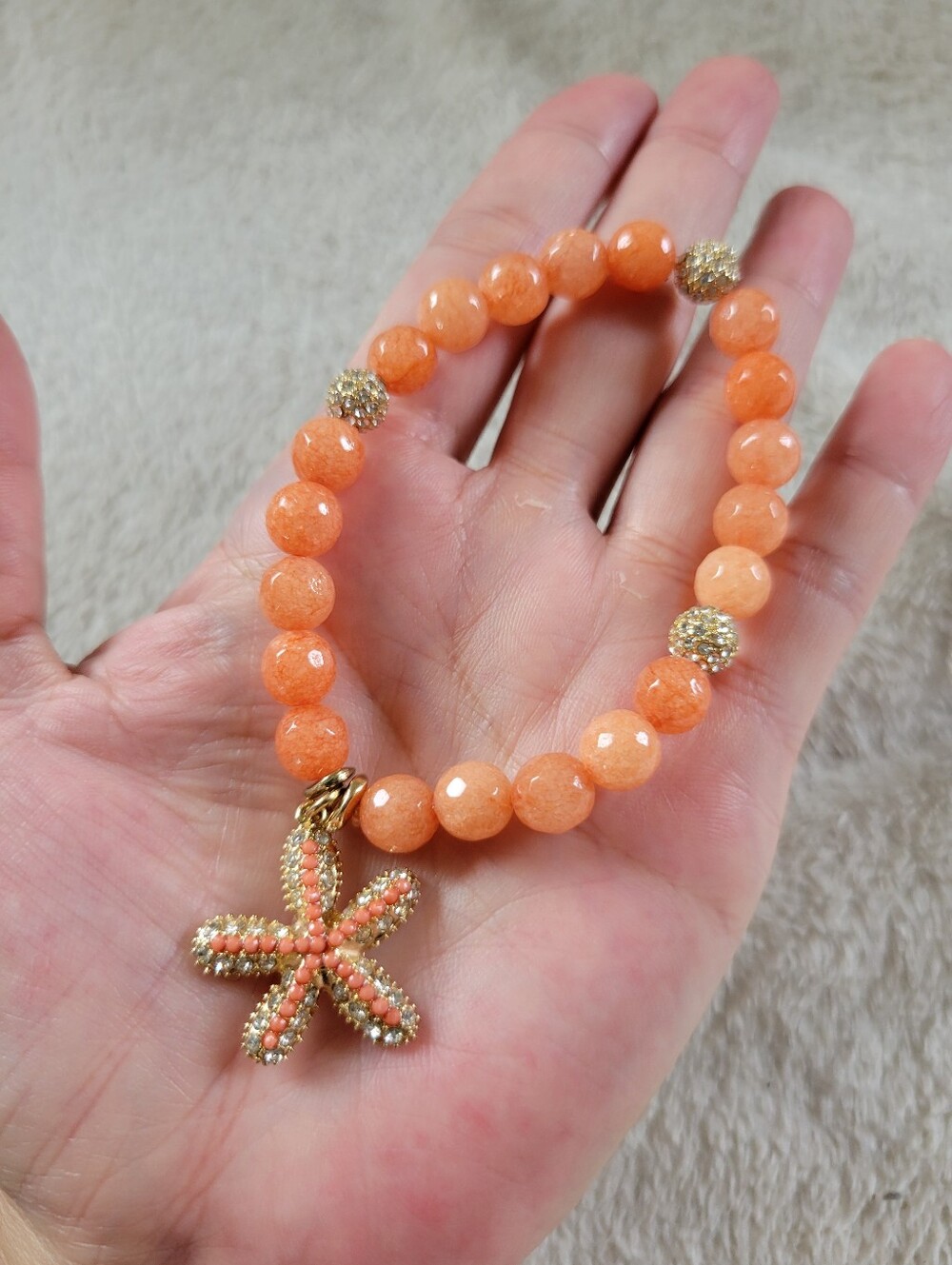 Tommy Bahama | Cute Pave Coral Starfish Charm Stretch Bracelet - Picture 5 of 9